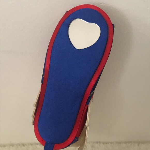 Winged Platform Shoe Jewlery Holder 6.5 In Red Blue Gold - Picture 7 of 7